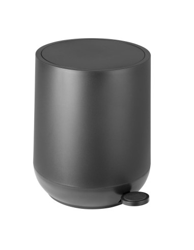 Poubelle à pédale ronde Jantex noire 5L - Design compact