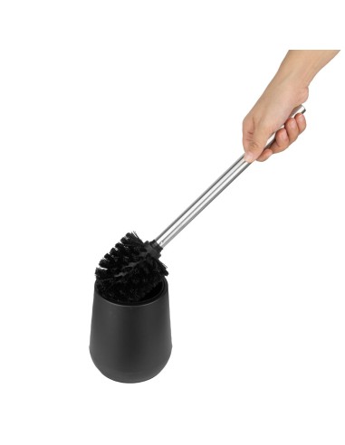 Brosse et support WC noir Jantex - Nettoyage efficace