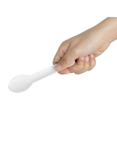 Cuillères à café en papier Fiesta Compostable 132 mm - lot de 100