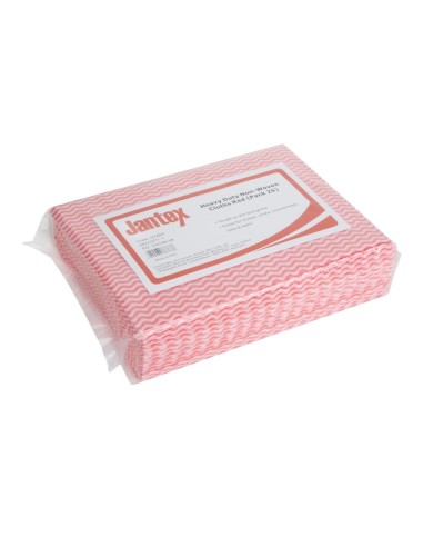 Chiffons non tissés Jantex rouges - Lot de 25