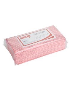 Chiffons de nettoyage salle de bain Jantex rouges - lot de 50