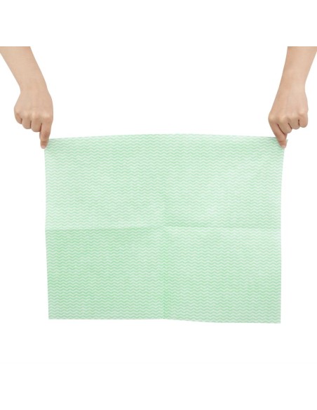 Chiffons non tissés Jantex verts - lot de 25