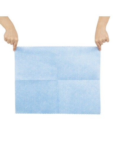 Chiffons non tissés Jantex bleus - lot de 25