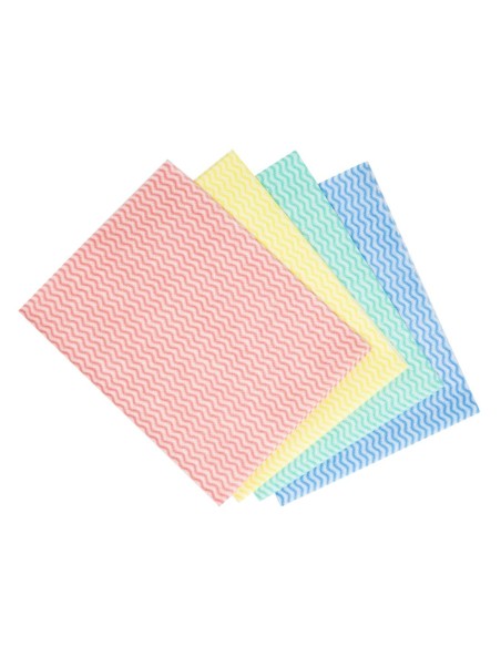 Chiffons non tissés Jantex rouges - Lot de 25