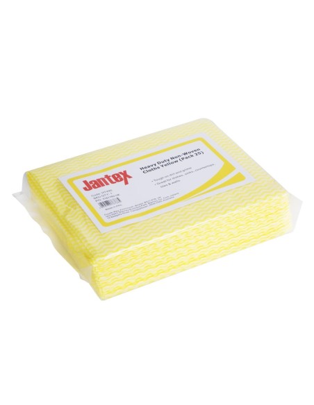 Chiffons non tissés Jantex jaunes - Lot de 25 (58 caractères)