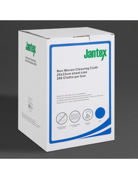 Chiffons de nettoyage compostables Jantex Green - Lot de 200