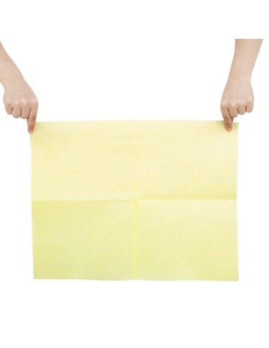 Chiffons non tissés Jantex jaunes - Lot de 25 (58 caractères)