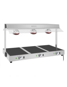 Portique chauffe-plat Buffalo 3x GN 1/1 - 1,5kW inox