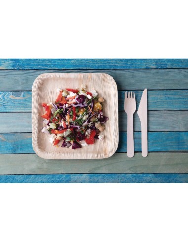 Assiettes carrées Fiesta Compostable 200mm - lot de 100