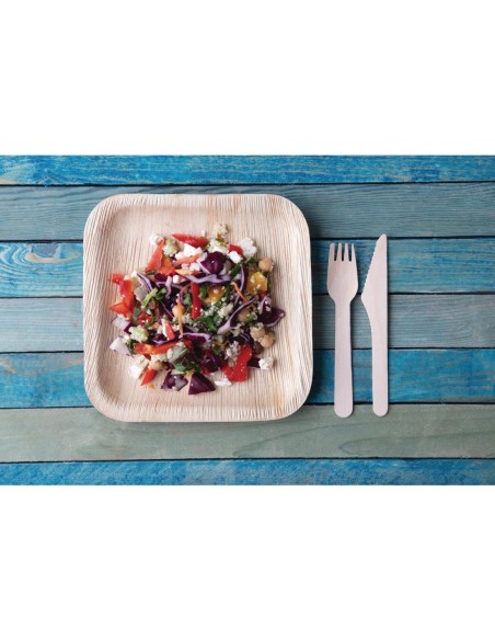 Assiettes carrées Fiesta Compostable 200mm - lot de 100