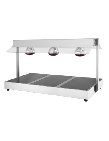 Portique chauffe-plat Buffalo 3x GN 1/1 - 1,5kW inox
