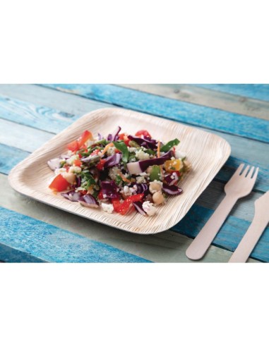 Assiettes carrées Fiesta Compostable 200mm - lot de 100