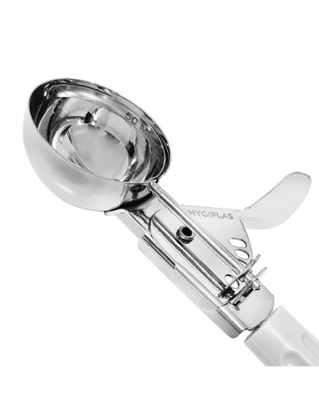 Cuillère à glace Hygiplas blanche 50 ml - Portion précise
