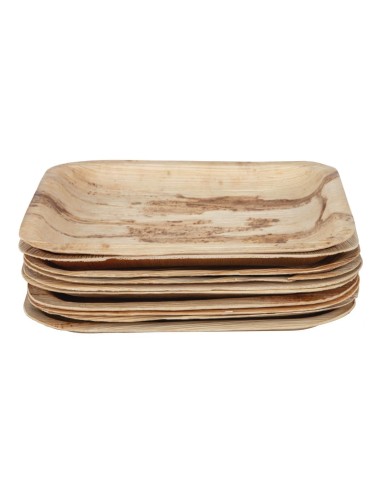 Assiettes carrées Fiesta Compostable 200mm - lot de 100