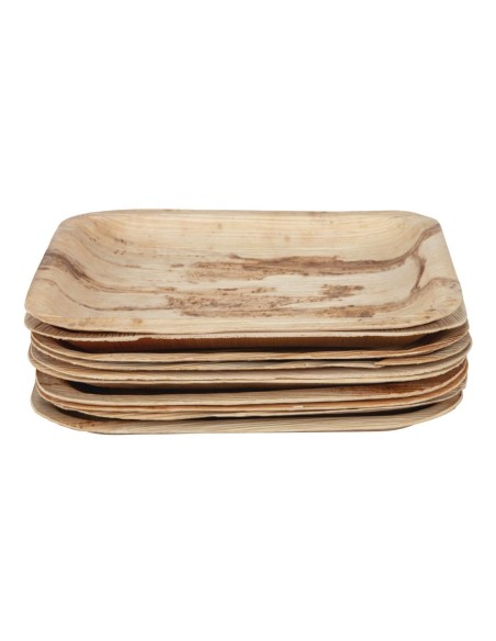 Assiettes carrées Fiesta Compostable 200mm - lot de 100