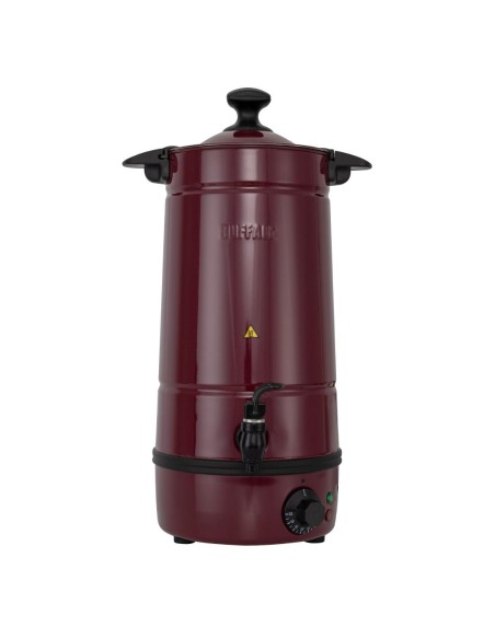Marmite à vin chaud Buffalo 7L - Design inox rouge