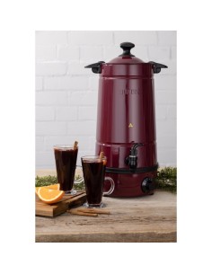 Marmite à vin chaud Buffalo 7L - Design inox rouge 2