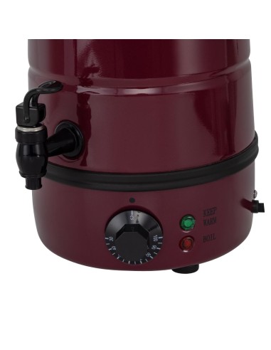 Marmite à vin chaud Buffalo 7L - Design inox rouge