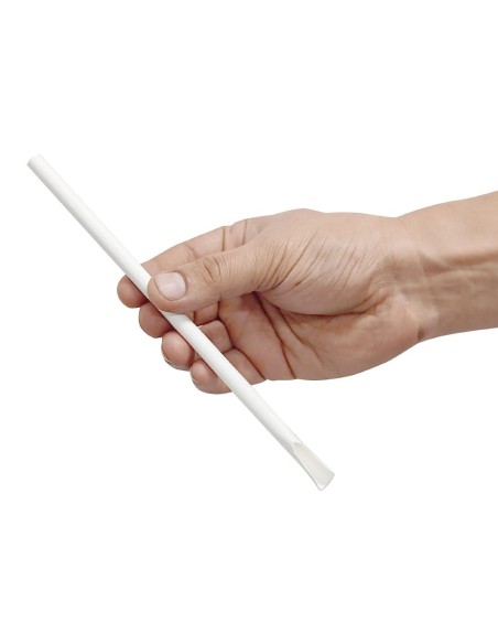 Pailles cuillères en papier Fiesta Compostable 250 pcs - 210x8mm