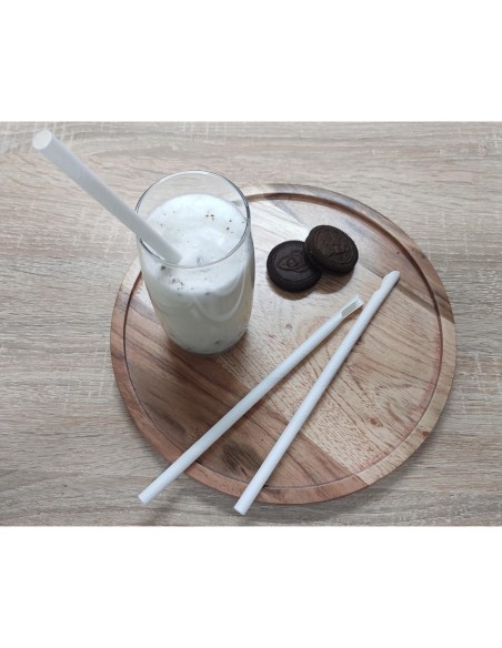 Pailles cuillères en papier Fiesta Compostable 250 pcs - 210x8mm