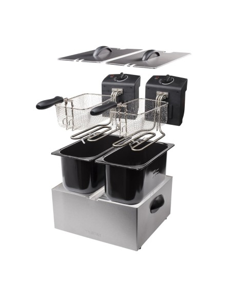 Friteuse double Tristar FR-6937 inox 2 x 3L - 6 L