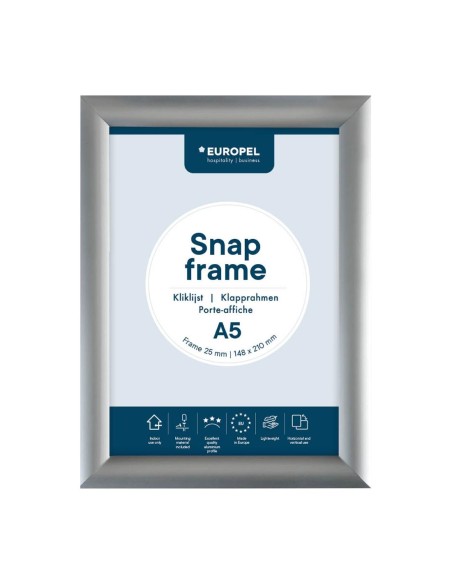 Cadre clipsable aluminium Europel A5 25mm - DTM Primera