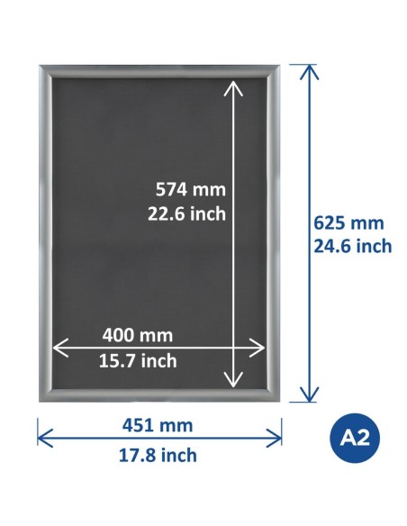 Cadre clipsable en aluminium Europel A2 25mm - DTM Primera