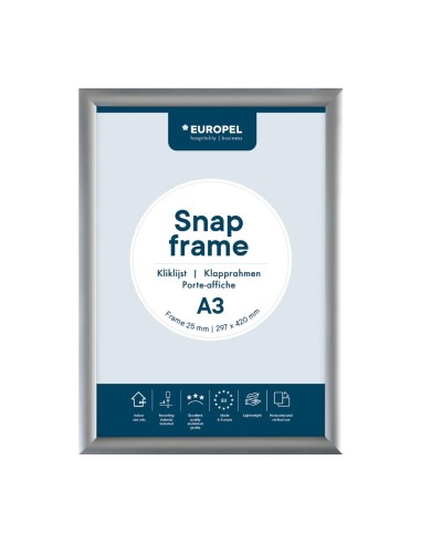 Cadre clipsable aluminium Europel A3 25mm - DTM Primera