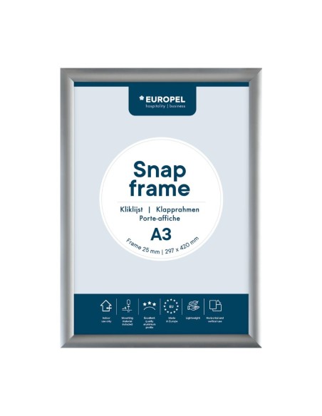 Cadre clipsable aluminium Europel A3 25mm - DTM Primera