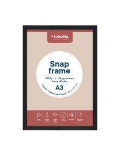 Cadre clipsable Europel A3 25mm noir mat - DTM Primera