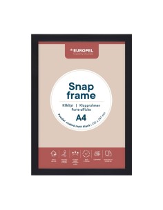 Cadre clipsable Europel A4 25mm noir mat - DTM Primera