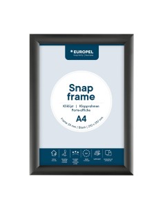 Cadre clipsable Europel A4 25mm noir - DTM Primera