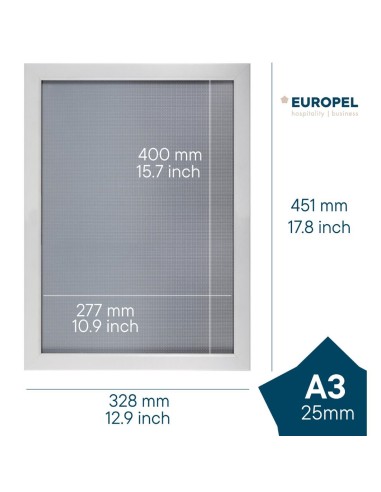 Cadre clipsable Europel A3 25mm blanc mat - DTM Primera