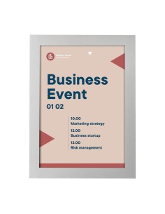 Cadres d'affichage autocollants Europel A5 argent - lot de 2 2