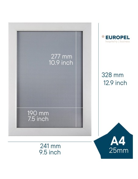 Cadre clipsable Europel A4 25mm blanc mat - DTM Primera