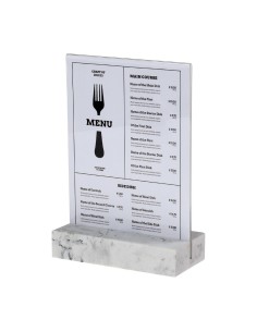 Présentoir de table Europel A5 polystone blanc - DTM Primera