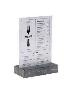 Présentoir de table Europel A5 polystone anthracite - DTM Primera