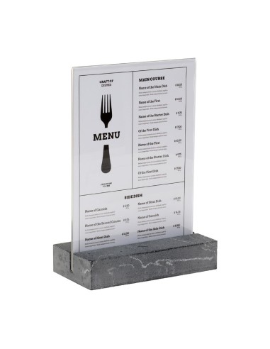 Présentoir de table Europel A5 polystone anthracite - DTM Primera