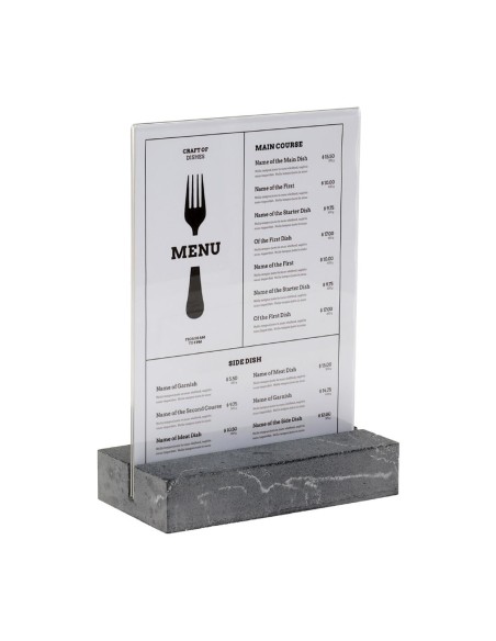 Présentoir de table Europel A5 polystone anthracite - DTM Primera