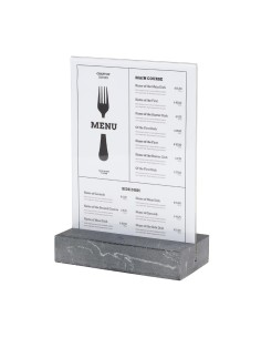 Présentoir de table Europel A5 polystone anthracite - DTM Primera 2