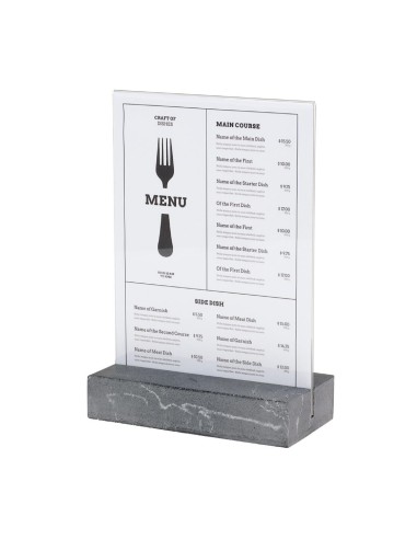 Présentoir de table Europel A5 polystone anthracite - DTM Primera