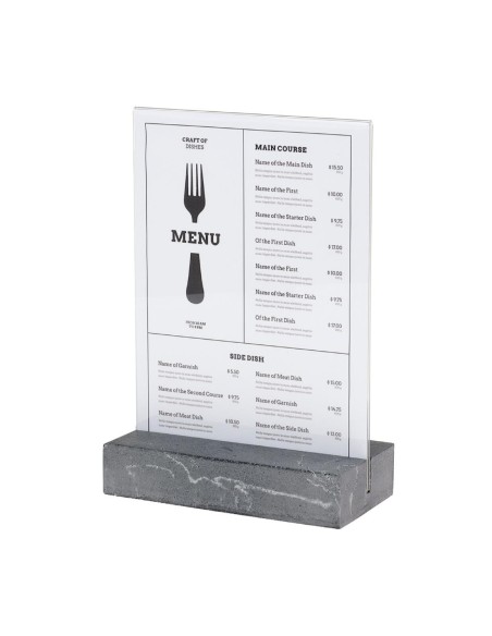 Présentoir de table Europel A5 polystone anthracite - DTM Primera