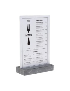 Présentoir de table Europel A4 polystone anthracite - DTM Primera 2