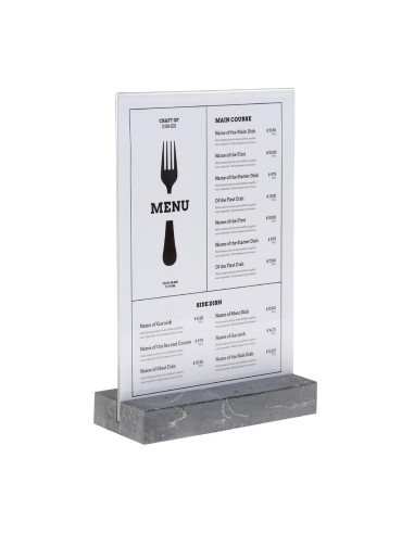 Présentoir de table Europel A4 polystone anthracite - DTM Primera