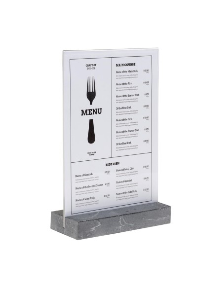 Présentoir de table Europel A4 polystone anthracite - DTM Primera