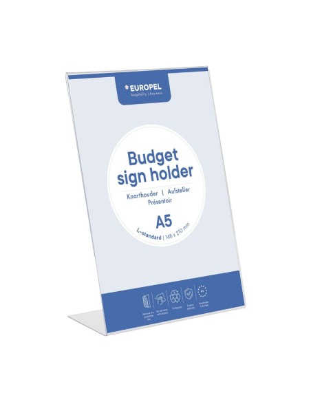 Présentoir de table Europel Budget A5 transparent - DTM Primera