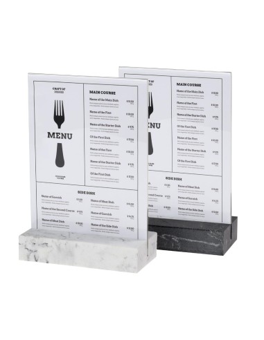 Présentoir de table Europel A5 polystone anthracite - DTM Primera
