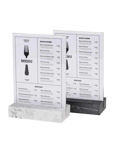 Présentoir de table Europel A5 polystone anthracite - DTM Primera