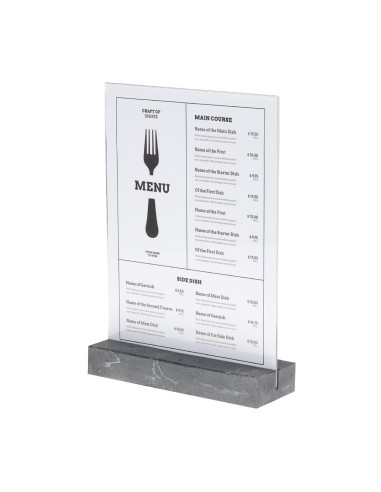 Présentoir de table Europel A4 polystone anthracite - DTM Primera