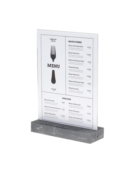 Présentoir de table Europel A4 polystone anthracite - DTM Primera